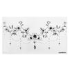 2 x Black Flower Underboob Tattoos - Temporary Skin Tattoo - BC027 (2) view 1