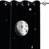 LUORU 3D Universe Planet Blackout Curtains with Grommets, 150 x 166 cm, 2-Piece Set view 4