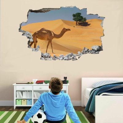 Camel 3D Wall Decal, Desert Breakthrough Design, 75 x 50 cm