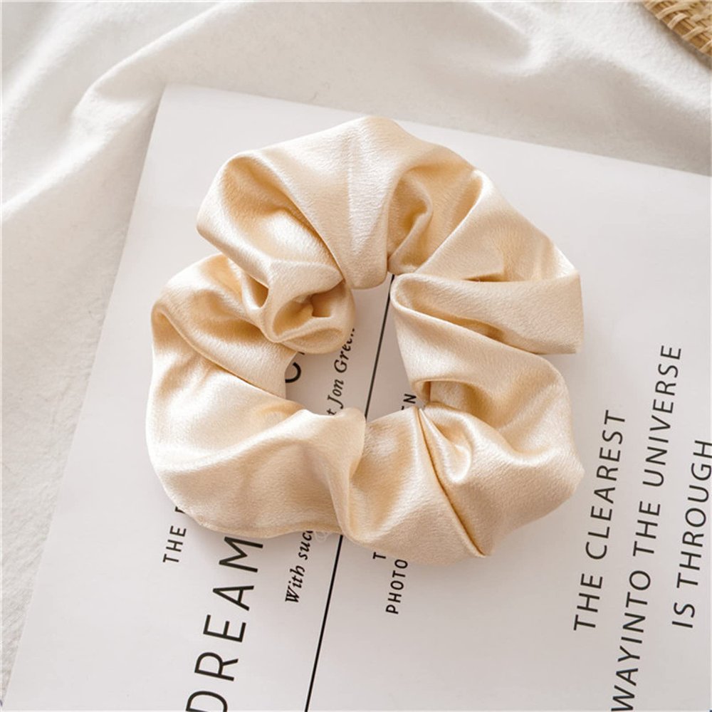 Smooth Satin Hair Tie, Elastic Ponytail Holder for Women and Girls