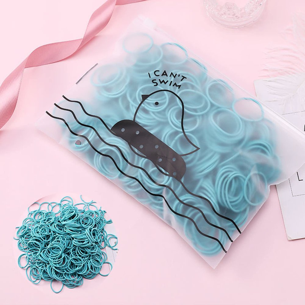 100-Piece Set of Colorful Thin Nylon Hair Ties for Girls
