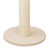 Kratzbaumland Woody Ceiling-Tension Cat Tree with 12 cm Premium Sisal Trunks, 280–290 cm, Natural Sisal, Cream Plush view 2