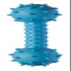 Rubber Bone Dog Toy with Rattle view 1
