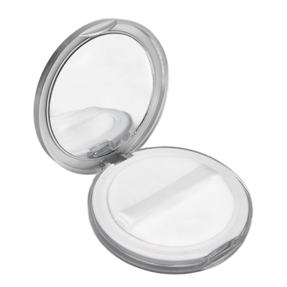 Refillable Loose Powder Compact with Puff and Mirror