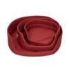 BARRY & LUCY Oval Dog Bed, Durable & Comfortable, Indoor/Outdoor, Washable, Water- and Scratch-Resistant (Dark Red, L) view 3
