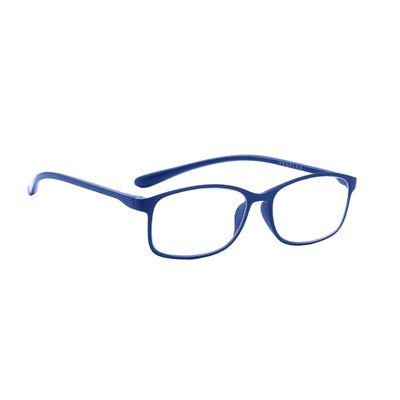 PROFLEX BluOptix Blue Light Filter Reading Glasses, Lightweight, Flexible, Scratch-Resistant, Unisex, Blue, +3.0