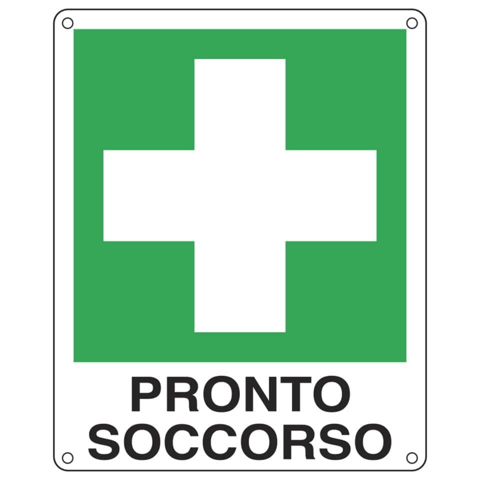 First Aid Emergency Sign, 12 x 14.5 cm