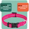 DEY - Premium Dog Collar Nylon, Reflective, Adjustable, for Small & Large Dogs, Pink XS view 3
