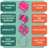 DEY - Premium Dog Collar Nylon, Reflective, Adjustable, for Small & Large Dogs, Pink XS view 4