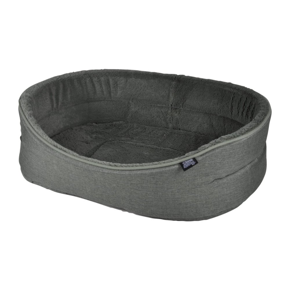 LOVE STORY Newton Oval Pet Bed, 80 x 62 cm, Khaki