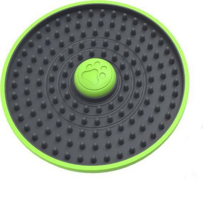 LPY Dog Lick Mat, Crate-Mounted Slow Feeder with Peanut Butter Scent, Green