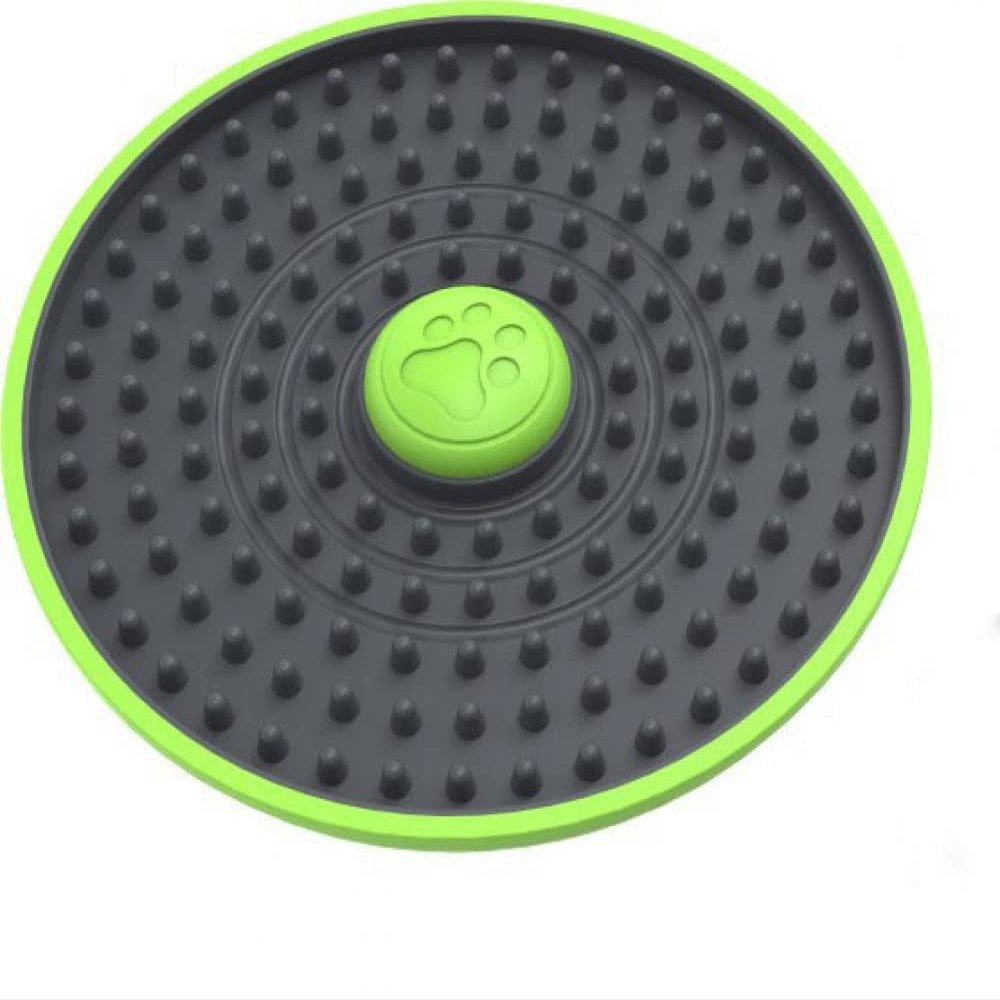 LPY Dog Lick Mat, Crate-Mounted Slow Feeder with Peanut Butter Scent, Green