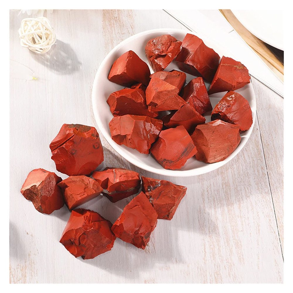 Kigauru Natural Rough Red Jasper Stones, 100 g, 1–2 cm, for Fish Tank Aquariums