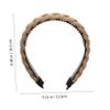 Wide Braided PU Headband for Girls, Retro and Simple view 2