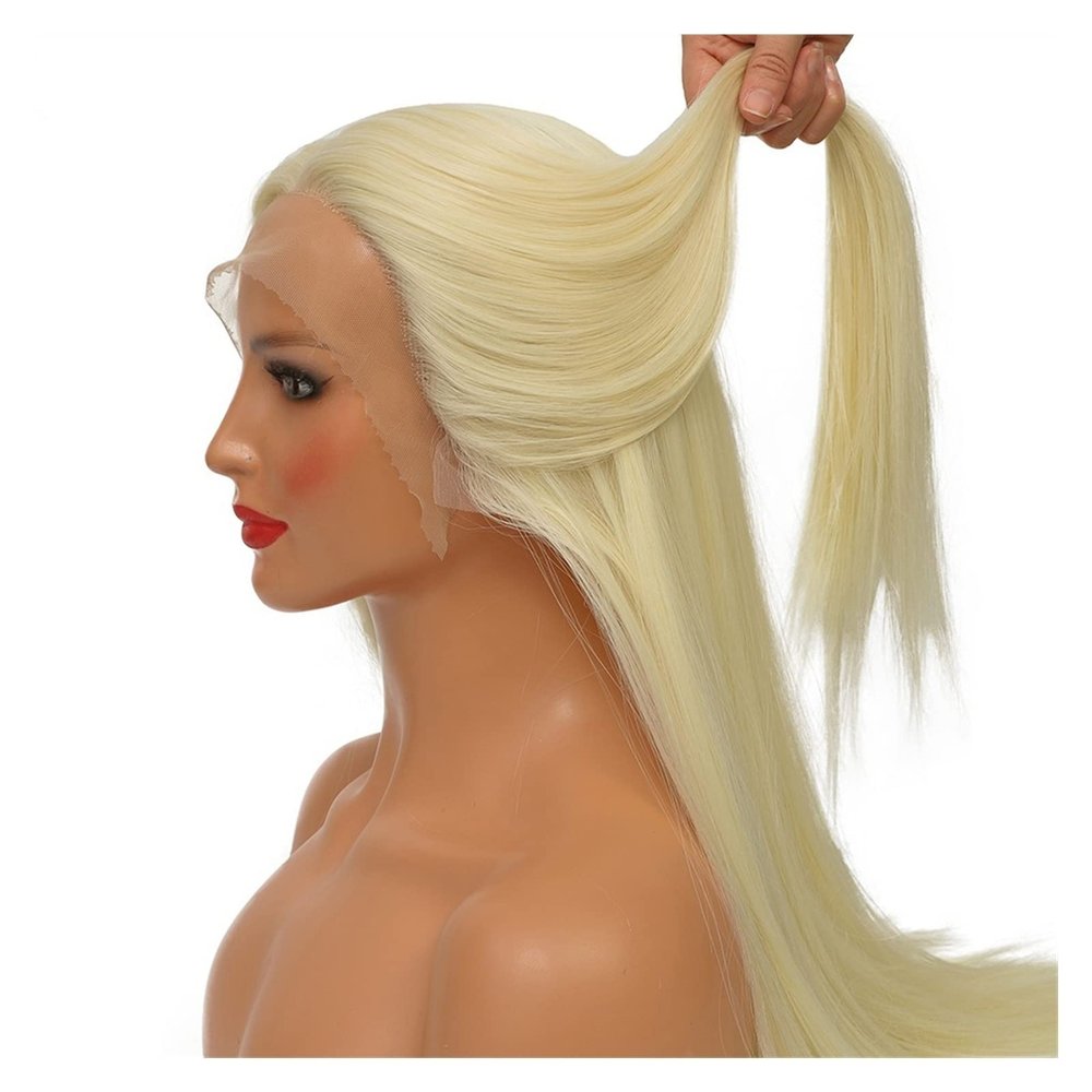 Pre-Plucked Synthetic Glueless 360 Lace Frontal Wig, Straight, 18–28 in