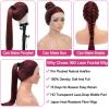 Pre-Plucked Synthetic Glueless 360 Lace Frontal Wig, Straight, 18–28 in view 3