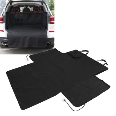 Hilitand SUV Dog Trunk Mat, Universal Car Seat Cover with Bumper Protection, Black