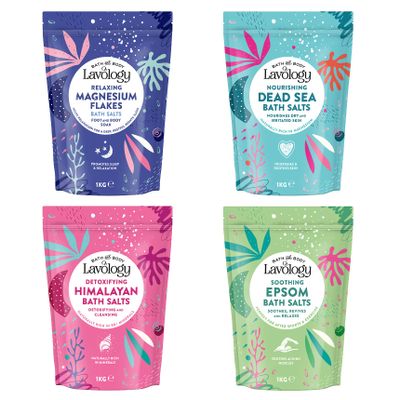 Lavology Bath Salt Bundle, 1 kg x 4