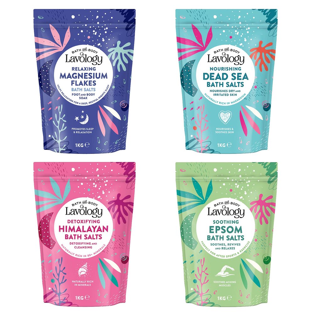 Lavology Bath Salt Bundle, 1 kg x 4