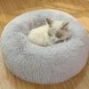 Calming Donut Dog Bed, Plush Faux-Fur Bed for Small Dogs, 35 in view 1