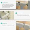 MERTNK Pet Playpen Baby Safety Gate, Extra-Wide Expandable Walk-Through Pet Gate, Freestanding Safety Barrier, Stair Gate, 86–95 cm view 3