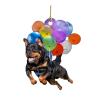 GNGR Dog Pendant Boston Bow Tie with Bubbles view 1
