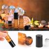 5-Pack 10 mL Refillable Essential Oil Roller Bottles, Amber Glass with Stainless Steel Roller Balls view 4