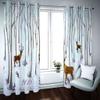 JSHEN Modern Blackout Curtains for Children's Room, 3D Moose Forest Snow Scene, Grommet-Top, Set of 2, 170 x 200 cm view 2