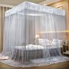 DUXY Mosquito Net for Double Beds, Square Canopy with Stainless Steel Frame, 3 Openings, 180 × 200 cm view 1
