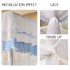 DUXY Mosquito Net for Double Beds, Square Canopy with Stainless Steel Frame, 3 Openings, 180 × 200 cm view 3
