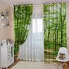 JSHEN Modern Children's Room Curtains, Opaque 3D Forest Landscape Pattern, Eyelet Curtains, 2-Piece Set, 140 x 160 cm view 3