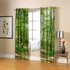 JSHEN Modern Children's Room Curtains, Opaque 3D Forest Landscape Pattern, Eyelet Curtains, 2-Piece Set, 140 x 160 cm view 4