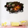 3D Wall-Hole Sticker with Guitar and Decorative Vase, Removable Vinyl, 83 x 55 cm view 1