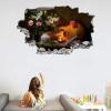 3D Wall-Hole Sticker with Guitar and Decorative Vase, Removable Vinyl, 83 x 55 cm view 3