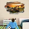 3D Wall Breakthrough Sticker, Farm Wagon, 83 x 55 cm view 2