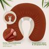 ZEN Red Terry Fitted Cover for Massage Table Headrests view 3