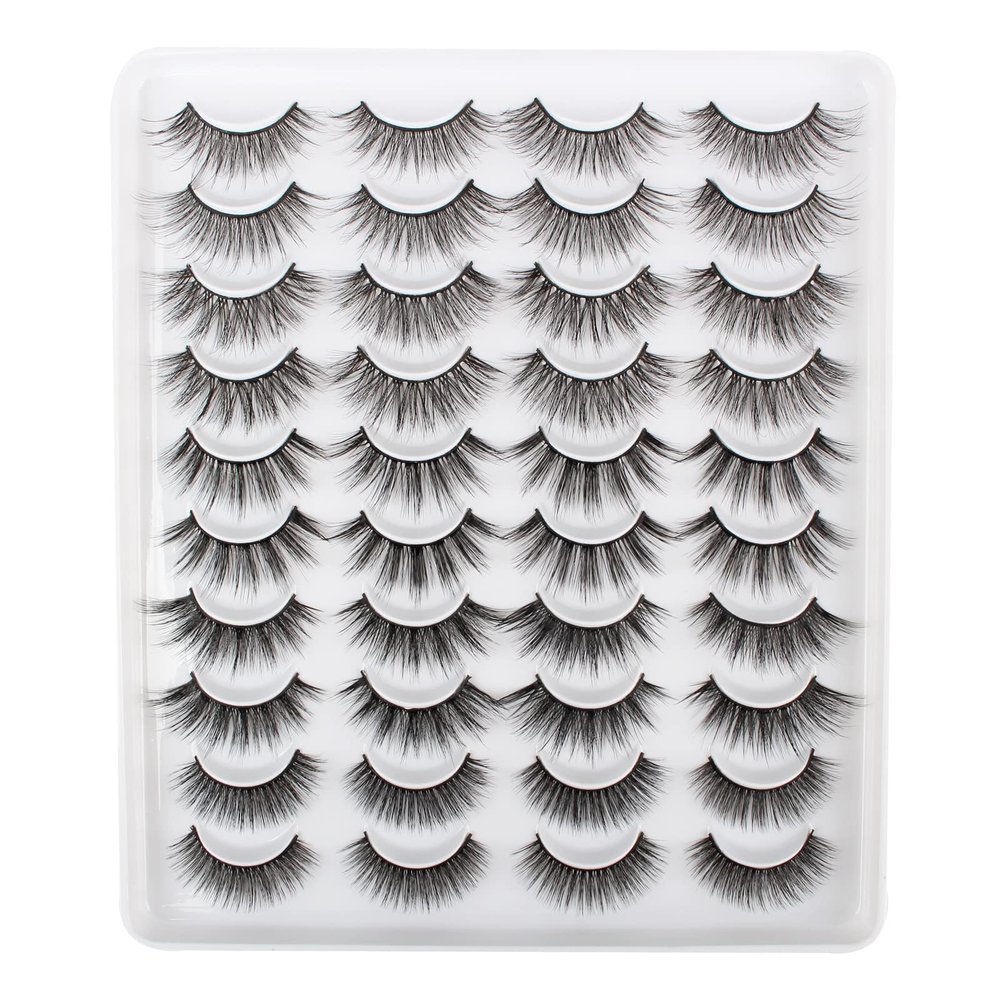 Glowing Win False Eyelashes, Natural Fake Lashes, 20 Pairs