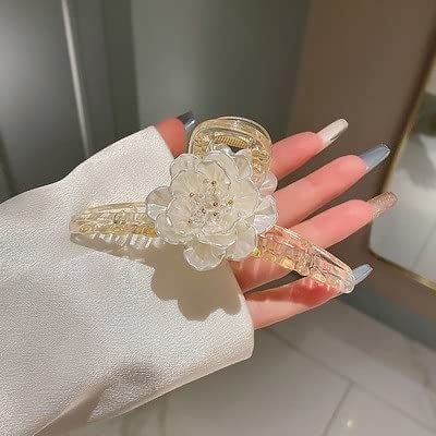 YQBUER Korean-Style Shell Flower Hair Clip, Color D