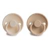 FRIGG Rope Silicone Pacifiers, 2-Pack | Symmetrical Cherry-Shaped Nipple | BPA-Free | Made in Denmark | Cream/Croissant, Size 1 (0–6 Months) view 2