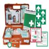 BG First Aid Case Package 1 for Businesses, DIN/EN 13157, with First Aid Log and 7 Emergency Stickers view 1