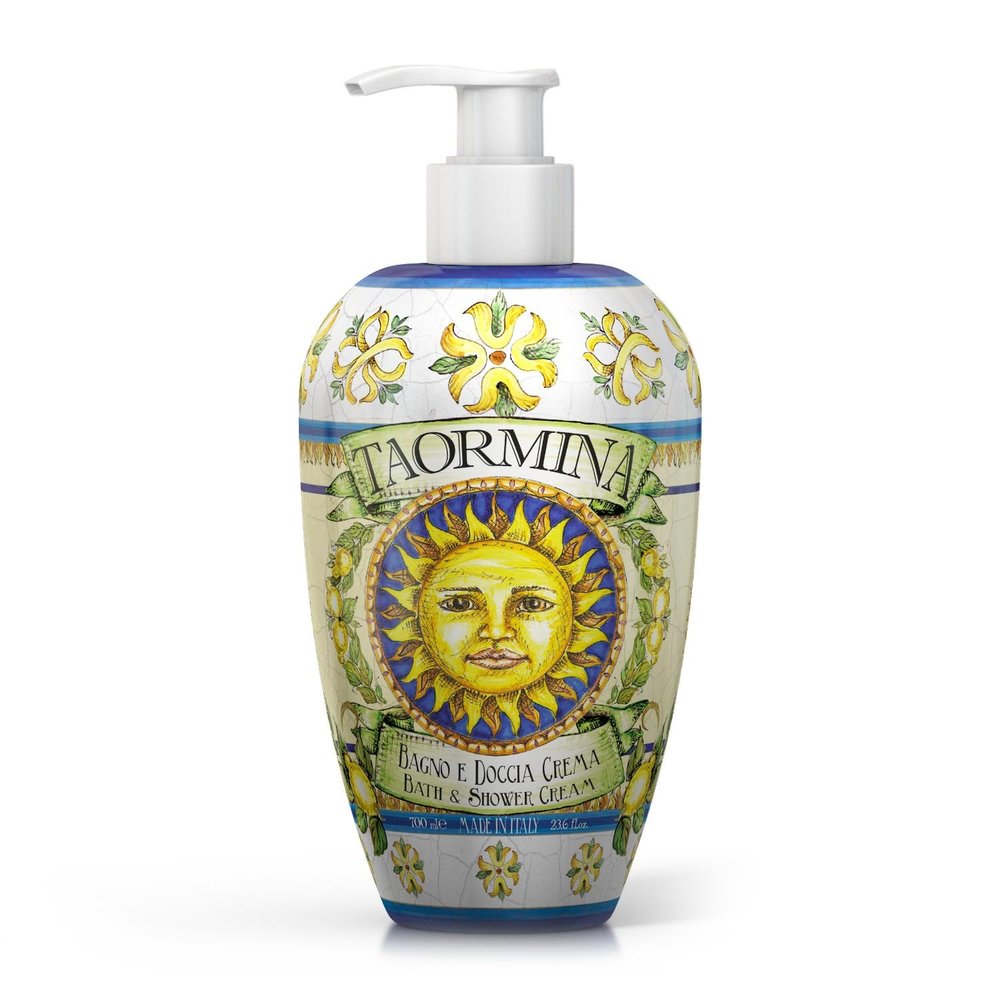 Rudy Le Maioliche Taormina Bath and Shower Cream, 700 ml, Made in Italy