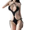 SINROYEE Japanese Anime Cosplay Bikini, Sexy Cross-Back One-Piece, Black #2 view 1