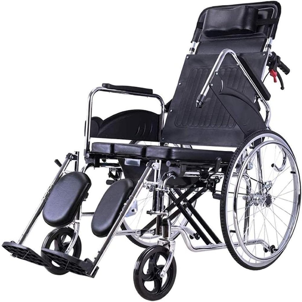 RHXWFDG 170 Adjustable Self-Propelled Folding Wheelchair for Adults