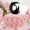 Mr & Mrs Wedding Cake Topper, Black Acrylic view 1