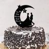 Mr & Mrs Wedding Cake Topper, Black Acrylic view 2