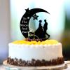 Mr & Mrs Wedding Cake Topper, Black Acrylic view 3