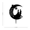 Mr & Mrs Wedding Cake Topper, Black Acrylic view 4