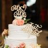 Queekay 2-Piece Wooden Cake Topper Set, Mr & Mrs and Just Married view 1