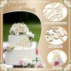 Queekay 2-Piece Wooden Cake Topper Set, Mr & Mrs and Just Married view 2