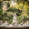Queekay 2-Piece Wooden Cake Topper Set, Mr & Mrs and Just Married view 3